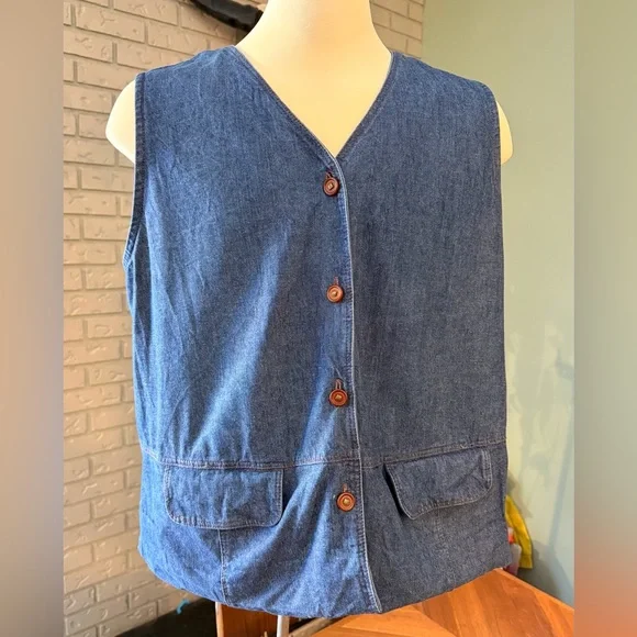 Vintage Anton’s Sport Denim Vest – Made in Canada – Unisex - Picture 1 of 5